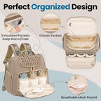 Tealari diaper bag backpack back view highlighting anti theft pocket
