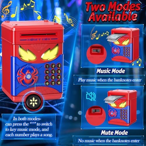 Wrystte blue and red spider theme electronic toy safe packaging and dimensions