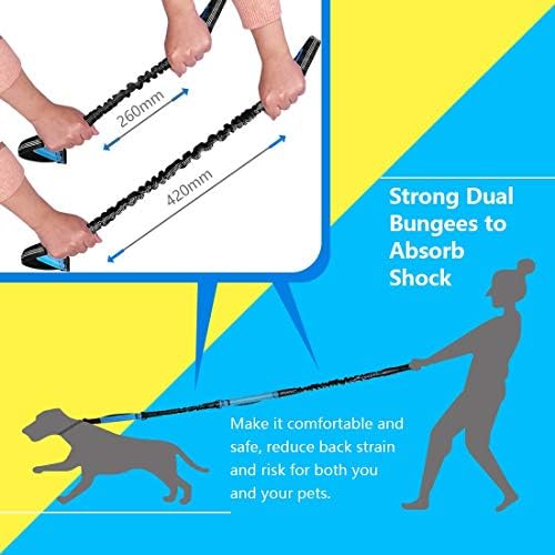 Uppetly heavy duty dog walking leash attached to a running belt for small and medium dogs