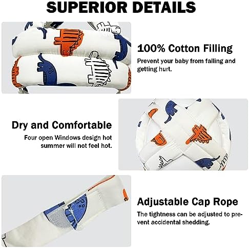 Baby Head Protector for Crawling Walking, Baby Helmet Adjustable No Bumps and Soft Cushion, Infant Safety Cap for Kid Learning to Walk - Image 6
