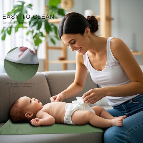 Waterproof surface detail of Bewdio baby changing mat