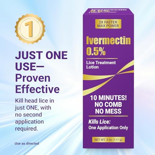 Back of Elfsoul Ivermectin lotion bottle showing application details
