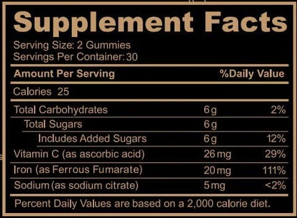 USA imported Black Girl Vitamins iron supplements for women.