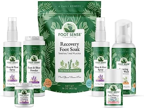 Natural zinc oxide foot powder for long lasting six month odor control