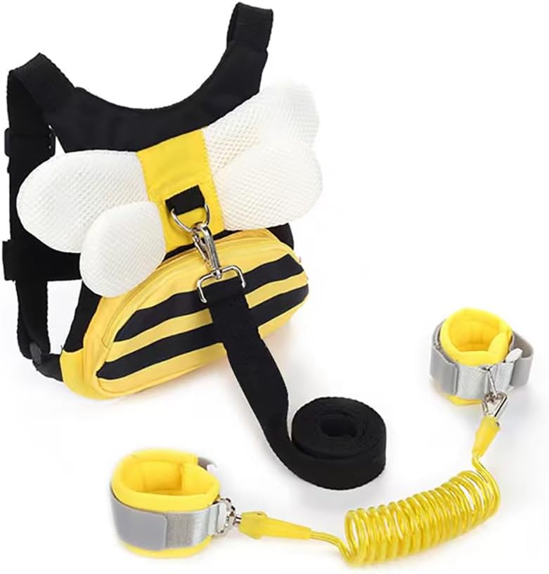 PandaEar 3-in-1 toddler harness bee backpack front view