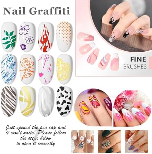 Detailed close up of 0.5 millimeter nail art pen tip