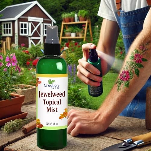 All natural jewelweed plant extract mist for soothing outdoor skin allergies