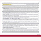 Side angle of Buckley's Complete all in one cold and flu relief syrup packaging displaying active ingredients and medical warnings.