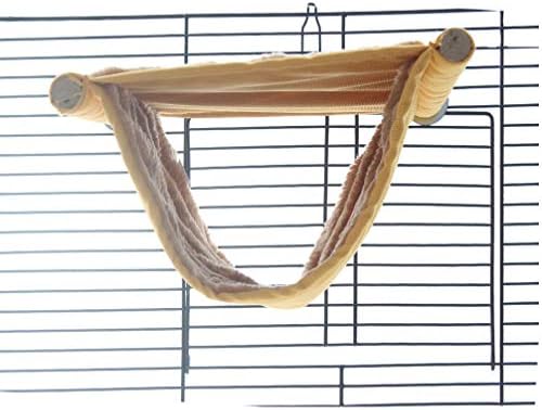 Emours double bunkbed hammock installed inside wire cage
