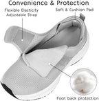Breathable mesh upper detail on Padphri therapeutic sneakers