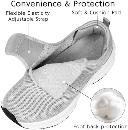 Breathable mesh upper detail on Padphri therapeutic sneakers