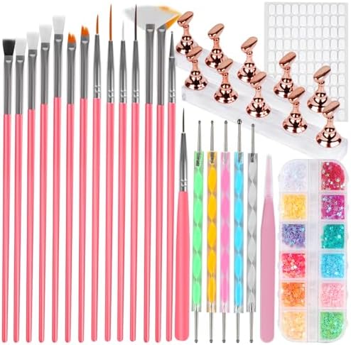 Vivinin 25-Piece Nail Art Tools Set front view