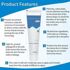 Stoma skin barrier paste application on skin contours overview