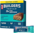 CLIF BUILDERS Protein Bars - Chocolatey Mint - 20g Plant Based Protein - Gluten Free - Non-GMO - Low Glycemic - No Artificial Sweeteners - 2.4 oz. (12 Pack) - Image 2