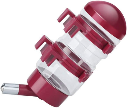 Bisphenol A free plastic dog crate water bottle side angle view