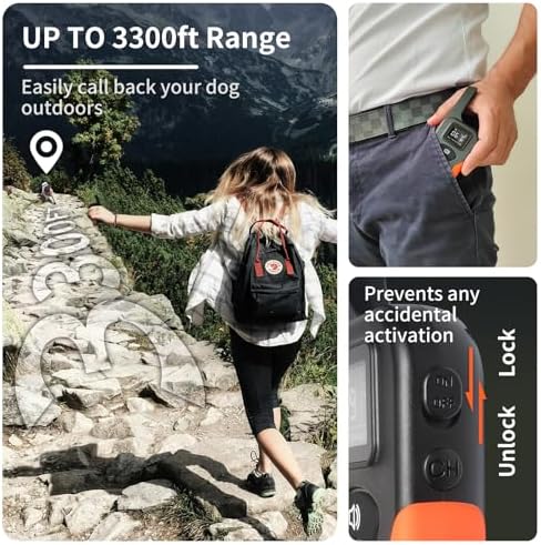 PaiPaitek waterproof dog vibration collar receiver close up demonstrating the durable build.
