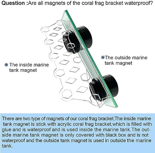 Aquarium Choice 11 plug coral holder packaging contents highlighting the premium marine safe construction materials.