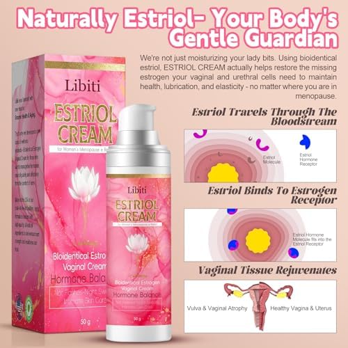 Vaginal estriol cream for women's intimate skincare and hydration.