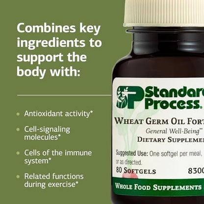 Nutrient facts and allergen information label on the back of Wheat Germ Oil Fortified