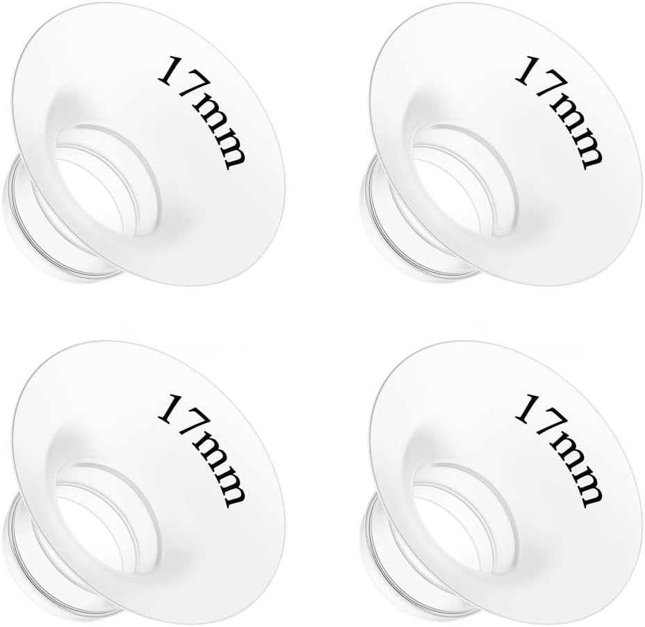 Bdicove 17mm breast pump flange insert set front view