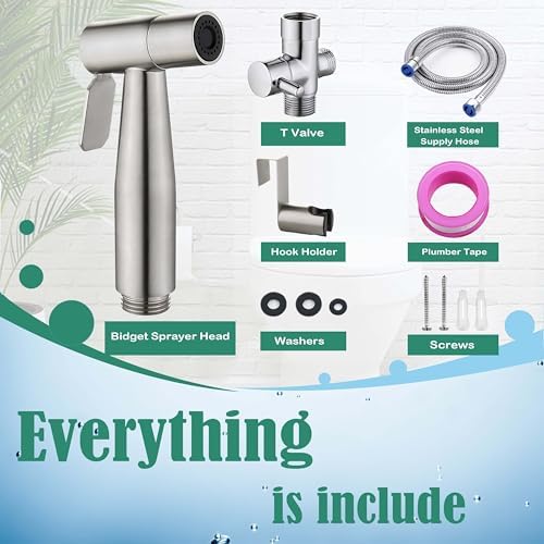 Wall mounted installation of Rarken bidet sprayer kit