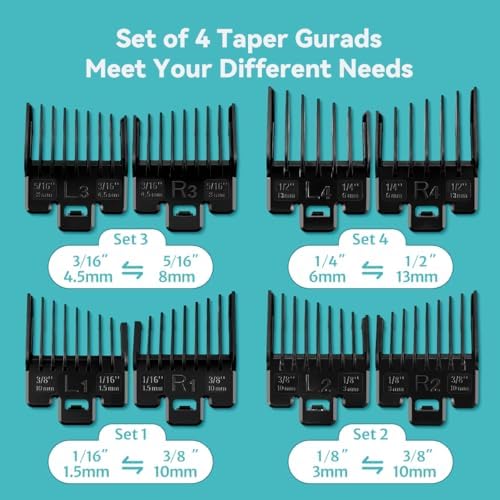 Close-up view of the secure metal attachment clip on the LAVEST clipper guide comb