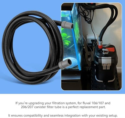 Magluv anti kink aquarium filter hose laid out at full length