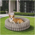 BALANCE Luxury Donut Dog Bed, 30 Inches Round Dog Bed Medium Size Dogs Washable, Orthopedic Calming Dogs Bed for Pets with Anti-Slip Bottom, Oatmeal - Image 2