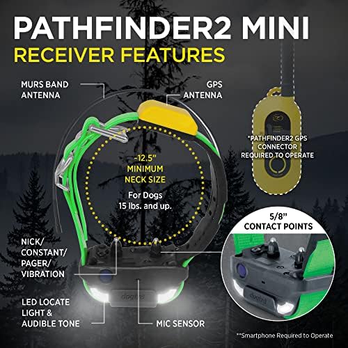 Dogtra Pathfinder 2 receiver with green LED light on