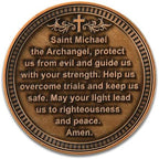 Leabet 1.57-inch zinc alloy protection medal with antique bronze finish