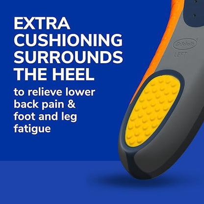 Side profile of Dr. Scholl's heavy duty insoles highlighting the reinforced arch support.