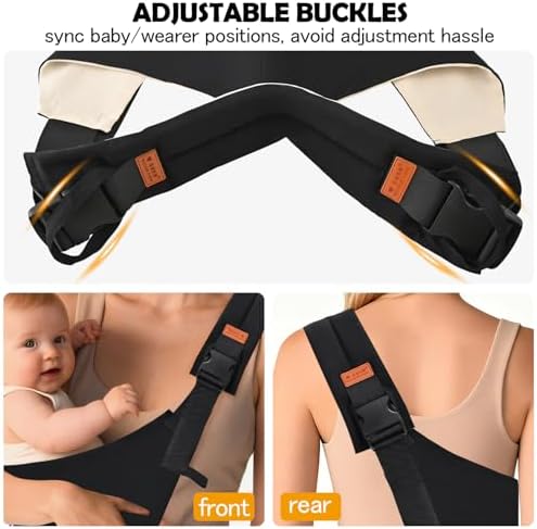 Close up view of the heavy duty buckle and non slip padded lining on the toddler sling bag.