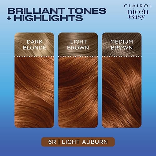 Clairol color blend technology diagram showcasing three tones and highlights for gray coverage