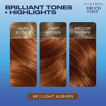 Clairol color blend technology diagram showcasing three tones and highlights for gray coverage