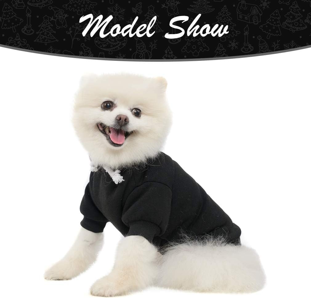 KOOLTAIL black pullover pet hoodie with high cut belly design