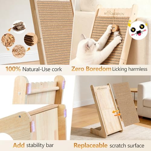 Close-up texture of the eco friendly premium replaceable natural cork scratch pad
