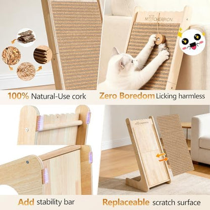 Close-up texture of the eco friendly premium replaceable natural cork scratch pad