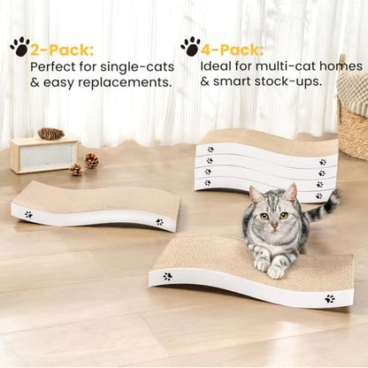 Reversible durable cardboard pet mat for indoor kittens demonstrating wear resistant design