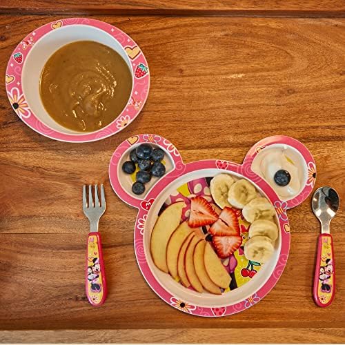 The First Years Minnie Mouse dinnerware set with sectioned plate and bowl