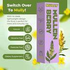 Mullein herbal diffuser pen packaging showing natural ingredients list.