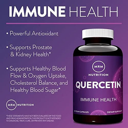 MRM Nutrition Quercetin 500mg plant based cardiovascular wellness capsules bottle