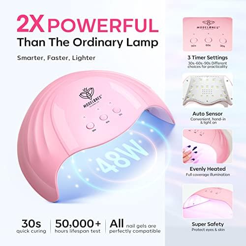 Side profile of Modelones 48W nail dryer with heat dissipation vents