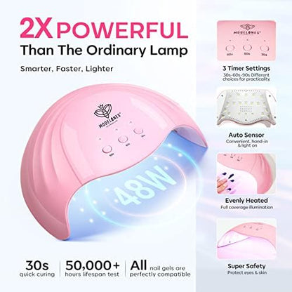 Side profile of Modelones 48W nail dryer with heat dissipation vents