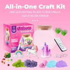 JOYEEMAX Unicorn Light-Up Terrarium Kit for Kids - LED Night Light Birthday Gift for Girls Ages 4 5 6 7 8-12 Year Old - Unicorn Toys for Girls - DIY Arts and Crafts Kit for Kids - Image 3