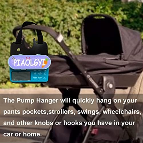 PIAOLGYI enteral feeding holder attached to a stroller frame with assembly screw installed