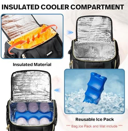 Ziozertt cooler bag with water resistant mat accessory