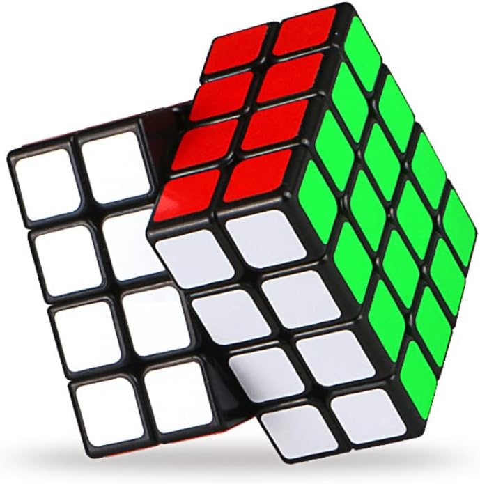 IRRDFO four by four mechanical puzzle cube showcasing stickerless colored plastic panel design.