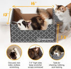 Hide and Scratch double sided corrugated cat scratching pad removed from the outer box