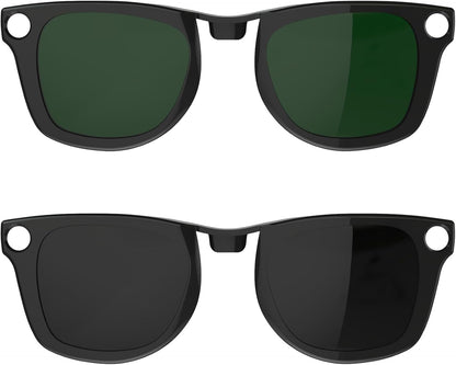 HIBLOKS 2Pcs Polarized Clip for RayBan Meta Wayfarer RW4006 & Gen 2 RW4012 Regular (50-22), Shiny Black Frame Discoloration Clip for RayBan Meta Gen 2 Protect Your Eyes, (Yellow+Brown) - Image 14