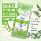 Side view of Vagisil 20 count pouch showing essential oil ingredients